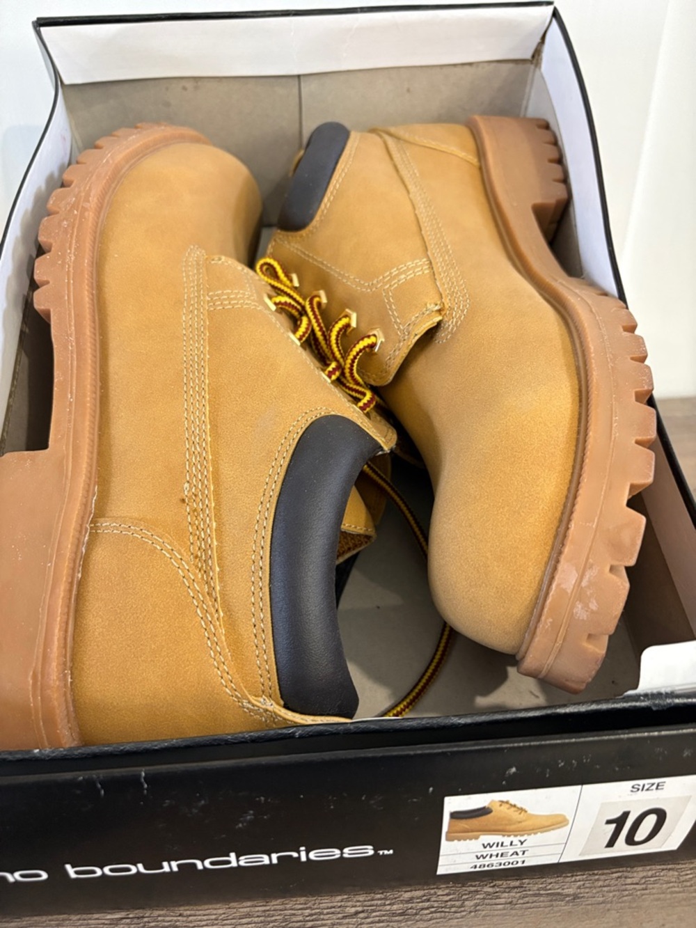 No Boundaries Wheat Men's Work Boots - Wheat/Tan